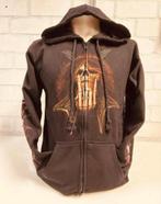hoodie met rits, skull, man, vrouw, biker, rocker,rock,metal, Zwart, Hoodie met rits, Nieuw, Overige maten