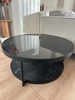 Zwarte Salontafel IKEA FRÖTORP, Huis en Inrichting, Tafels | Salontafels, Ophalen, Gebruikt, Rond, 50 tot 100 cm