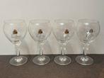 Leffe bierglazen 4 stuks 25cl, Ophalen of Verzenden, Zo goed als nieuw, Bierglas