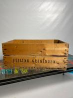 Vintage Houten Veilingkrat, Groningen 1970, Ophalen of Verzenden