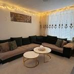 Gloednieuwe bank met tafels te koop!, Huis en Inrichting, Banken | Bankstellen, Hoekbank, Nieuw, Ophalen of Verzenden, Stof