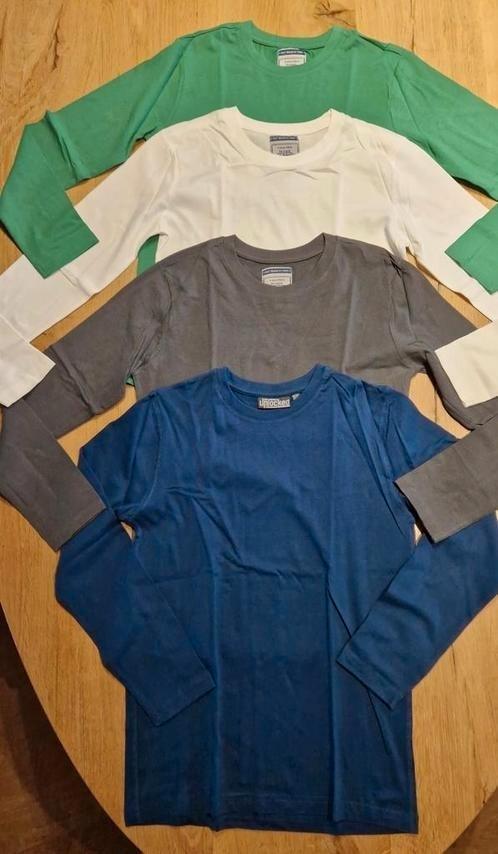 4 NIEUWE effen (Unlocked) longsleeves, 152-158, ronde hals, Kinderen en Baby's, Kinderkleding | Maat 152, Nieuw, Jongen, Shirt of Longsleeve