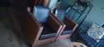 2 stoelen, Huis en Inrichting, Stoelen, Ophalen of Verzenden, Gebruikt, Bruin, Twee