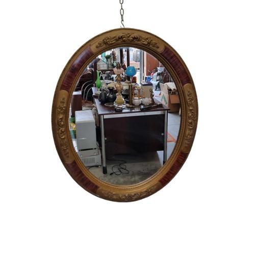 Vintage Ovale spiegel, Huis en Inrichting, Woonaccessoires | Spiegels, Gebruikt, Minder dan 50 cm, Minder dan 100 cm, Ovaal, Ophalen of Verzenden