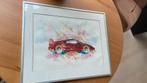 Litho Ferrari F40, Ophalen of Verzenden, 50 tot 75 cm, Schilderij, Minder dan 50 cm