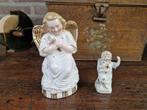2 oude porseleinen engeltjes, Ophalen of Verzenden
