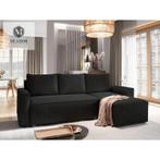 NIEUW GELEVERD! Hoekbank L-Vorm Ribstof 242x155 NU €390,-, Nieuw, Ophalen of Verzenden, 200 tot 250 cm, Vierpersoons of meer