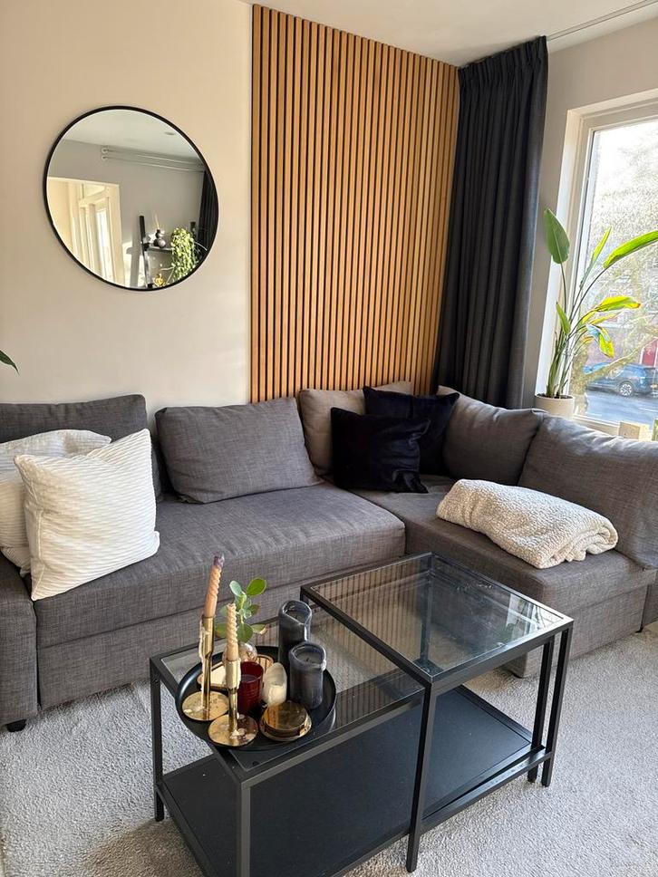 Ikea Hoekbank (3 zits) Slaapbank met Opbergruimte - Grijs, Huis en Inrichting, Banken | Complete zithoeken, Gebruikt, Stof, Ophalen