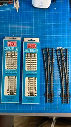 Peco SL-96 code 100 middel wissels links 4 stuks, Overige merken, Gelijkstroom, Nieuw, Rails