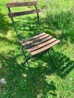 Brocante bistro tuinstoel inklapbaar, Ophalen, Gebruikt, Hout, Inklapbaar