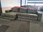 Nieuwe trendy hoekbank met bed en opberg groen velours stof, Ophalen of Verzenden, Nieuw
