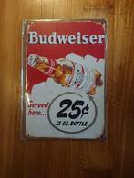 Wandbord Budweiser, Verzamelen, Ophalen of Verzenden, Nieuw, Reclamebord, Plaat of Schild, Overige merken