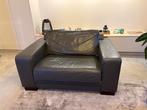 Loveseat leer grijs Montèl, Huis en Inrichting, Banken | Sofa's en Chaises Longues, Ophalen, Gebruikt, Tweepersoons, Leer