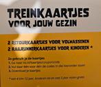 Treinkaartjes voor 2 volwassenen en 2 kinderen, Tickets en Kaartjes, Drie personen of meer