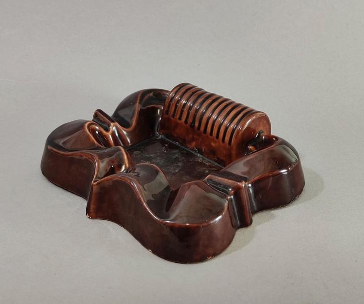 Art Deco. Zeep schaal, zeepbakje. Geëmailleerd gietijzer, Antiek en Kunst, Antiek | Woonaccessoires, Ophalen of Verzenden