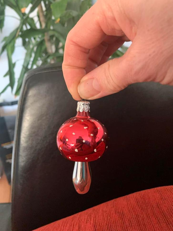 Kersthanger Paddenstoel Rood met Witte Stippen, Diversen, Kerst, Nieuw, Ophalen of Verzenden