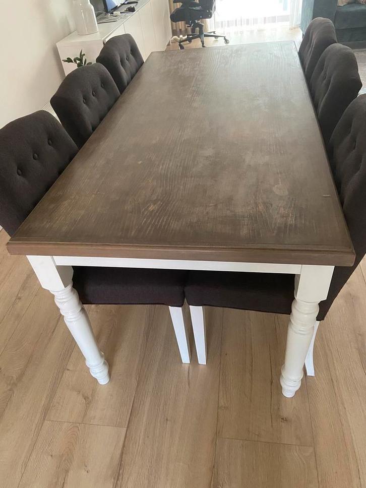 Eettafel, Huis en Inrichting, Complete eetkamers, Zo goed als nieuw, 4 tot 6 stoelen, Ophalen