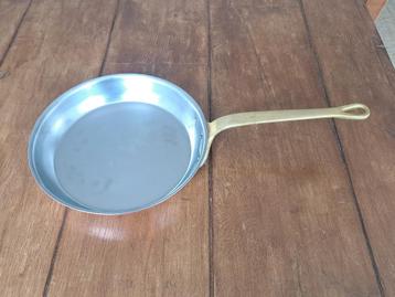 Koekepan koper 24 cm messing handvat Eenhoorn beschikbaar voor biedingen