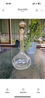 Karaf Met tinnen hals en stop, Ophalen, Glas