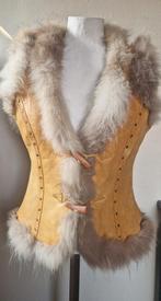 Vintage/ bohemian /hippie  LEREN vest, Kleding | Dames, Truien en Vesten, Ophalen of Verzenden, Gedragen, Zwart