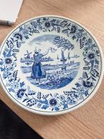 4 blauwe borden Delfts, Antiek en Kunst, Antiek | Wandborden en Tegels, Ophalen of Verzenden