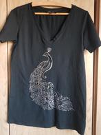 'T- shirt pauw maat M, Maat 38/40 (M), Zwart, Heav'n, Ophalen of Verzenden