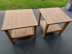 2x bijzettafeltjes, Huis en Inrichting, Ophalen, Gebruikt, Hout, Minder dan 55 cm
