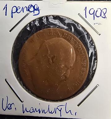Verenigd Koninkrijk 1 penny 1908 beschikbaar voor biedingen