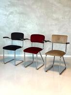 Vintage sledestoelen retro design eetkamerstoelen prijs p/st, Gebruikt, Overige kleuren, Overige materialen, Vintage