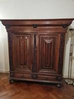 Antieke Eikenhouten Kast kussenkast, Antiek en Kunst, Ophalen