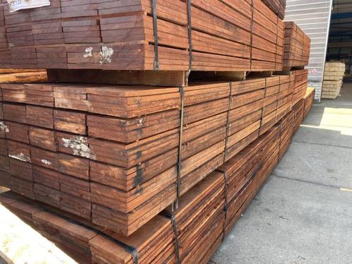 FSC 2x20 cm hardhouten planken fijn bezaagd op voorraad, Tuin en Terras, Palen, Balken en Planken, Nieuw, Planken, Hardhout, Ophalen of Verzenden