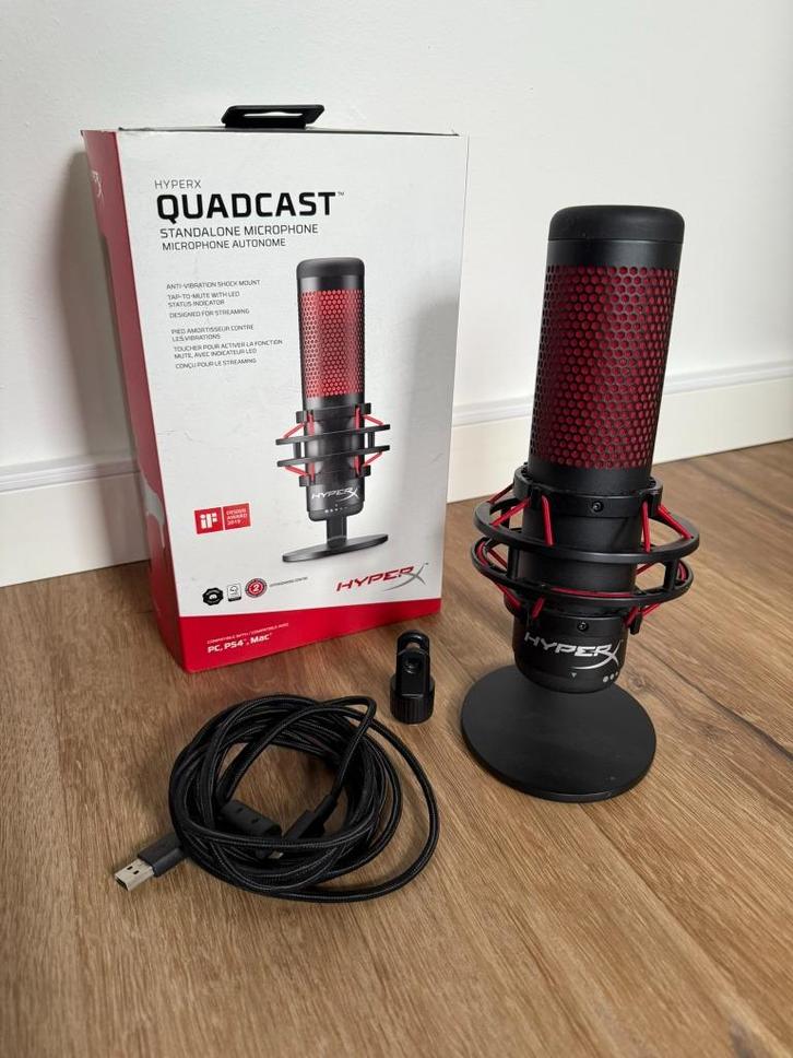 ️ HyperX QuadCast USB Condensatormicrofoon, Muziek en Instrumenten, Microfoons, Zo goed als nieuw, Studiomicrofoon, Ophalen of Verzenden