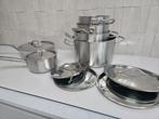 5 delig pannenset van Sola en 1 hapjes pan van BK, Ophalen, Gebruikt, Inductieplaat, Pannenset