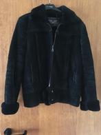 Suede  dikke winterjas maat 38, Kleding | Dames, Ophalen, Zo goed als nieuw, Maat 38/40 (M), Zwart