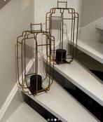 Set van 2 gouden kandelaren - 60cm hoog, Ophalen of Verzenden, Zo goed als nieuw