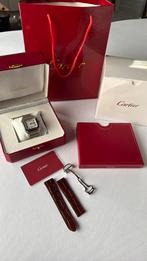 Cartier santos medium automatic, Overige merken, Leer, Polshorloge, Nieuw