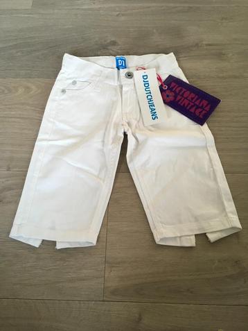 DJ DUTCH JEANS knie / kuit broek NIEUW maat 110 wit ZE beschikbaar voor biedingen