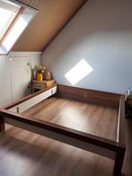 Bed ombouw voor bed 180x200, Huis en Inrichting, Slaapkamer | Bedden, Ophalen, Gebruikt, Bruin, Tweepersoons