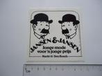 sticker oud Kuifje jansen strip herge 1978 den bosch winkel, Verzenden, Zo goed als nieuw, Bedrijf of Vereniging