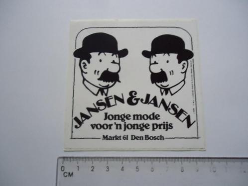 sticker oud Kuifje jansen strip herge 1978 den bosch winkel, Verzamelen, Stickers, Zo goed als nieuw, Bedrijf of Vereniging, Verzenden