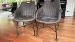 Twee mooie eetkamerstoelen, als nieuw! Kleur grijs, Ophalen, Zo goed als nieuw, Grijs, Twee