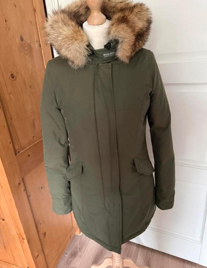 Woolrich Parka Jas - Maat S - Zo Goed Als Nieuw, Kleding | Dames, Jassen | Winter, Zo goed als nieuw, Maat 36 (S), Groen, Ophalen