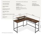 Vasagle Hoekbureau, Huis en Inrichting, Bureaus, Ophalen of Verzenden, Zo goed als nieuw, Bureau