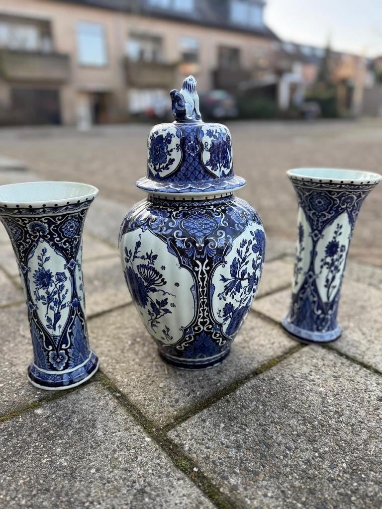 Delftsblauw kaststel 3 delig, Antiek en Kunst, Antiek | Keramiek en Aardewerk, Ophalen
