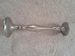 Zilver kleurige grote  kandelaar  30/ 40 cm hoog., Ophalen of Verzenden, Overige materialen