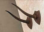 Antilope Hoorns op Houten Plaat, Ophalen of Verzenden, Gebruikt