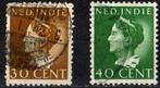 Nederlands Indië nr. 279 en 281 Kon. Wilhelmina gestempeld, Postzegels en Munten, Ophalen of Verzenden, Gestempeld, Nederlands-Indië