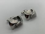 X501 Prachtige zilveren manchetknopen Fins ontwerp, Ophalen of Verzenden, Zilver, Manchetknopen