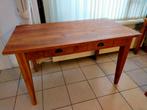 Eettafel tafel van massief hout 2 kleine laatjes 80x140x80cm, Ophalen, Gebruikt, 100 tot 150 cm, 50 tot 100 cm
