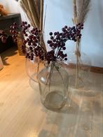 3 Grote Decoratieve Glazen Vazen, Huis en Inrichting, Ophalen, Overige kleuren, Minder dan 50 cm, Glas